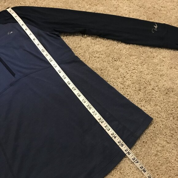 Paradox Merino Wool Blend Navy DRIrelease Freshguard Athletic 1/4 Zip Top - Picture 15 of 16